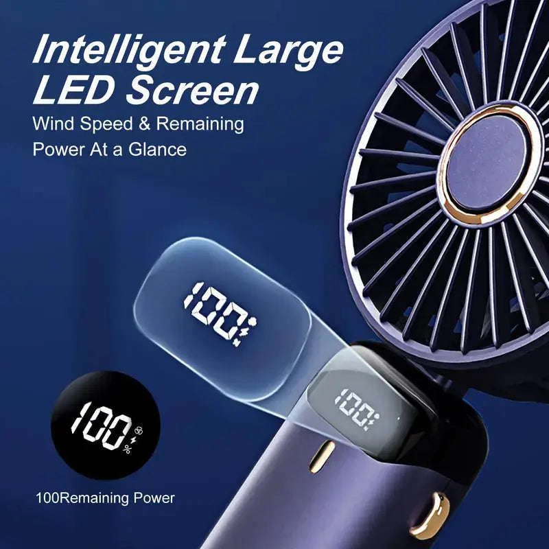 3IN 1 Hand Fan & 4000mAh Portable Fan,Mini, FoldableUSB Rechargeable, Ideal for Travel & Outdoor and Summer American Barn Furniture